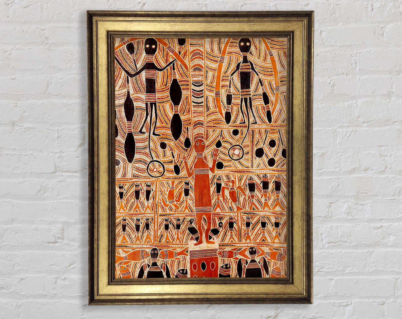 Aboriginal Marika Mathaman Framed Print