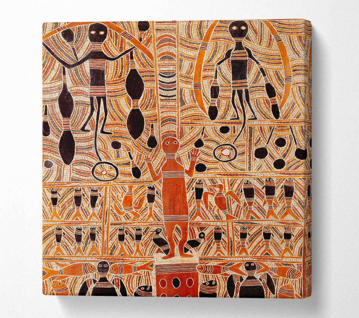 Aboriginal Marika Mathaman Canvas Print