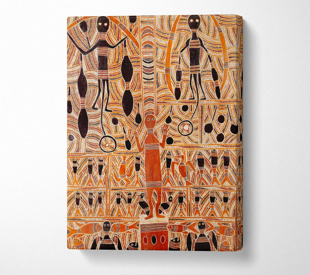 Aboriginal Marika Mathaman Canvas Print
