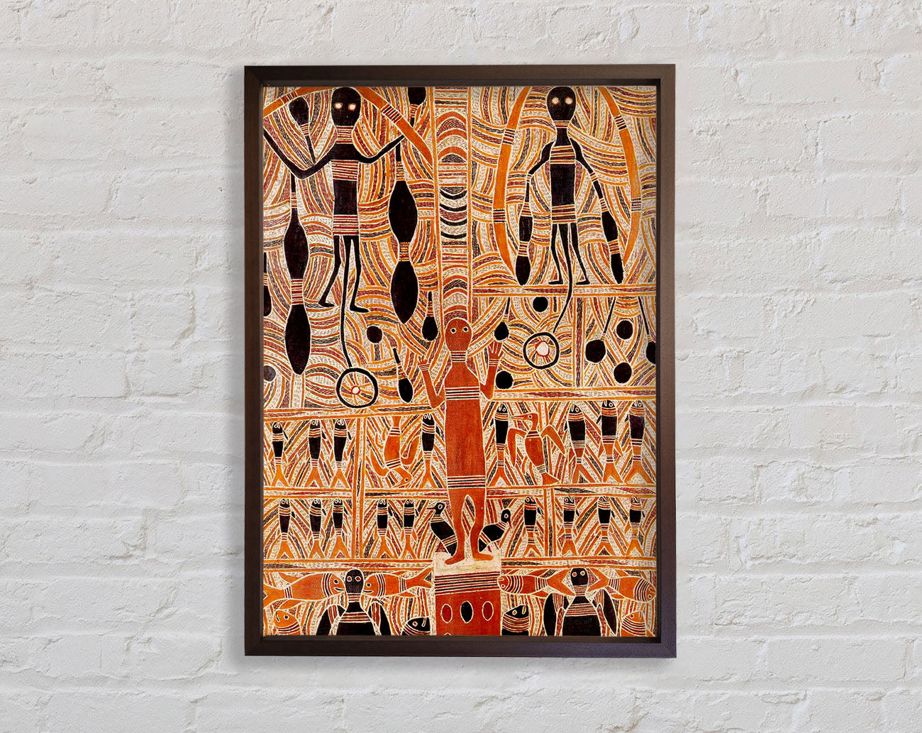 Aboriginal Marika Mathaman Framed Print