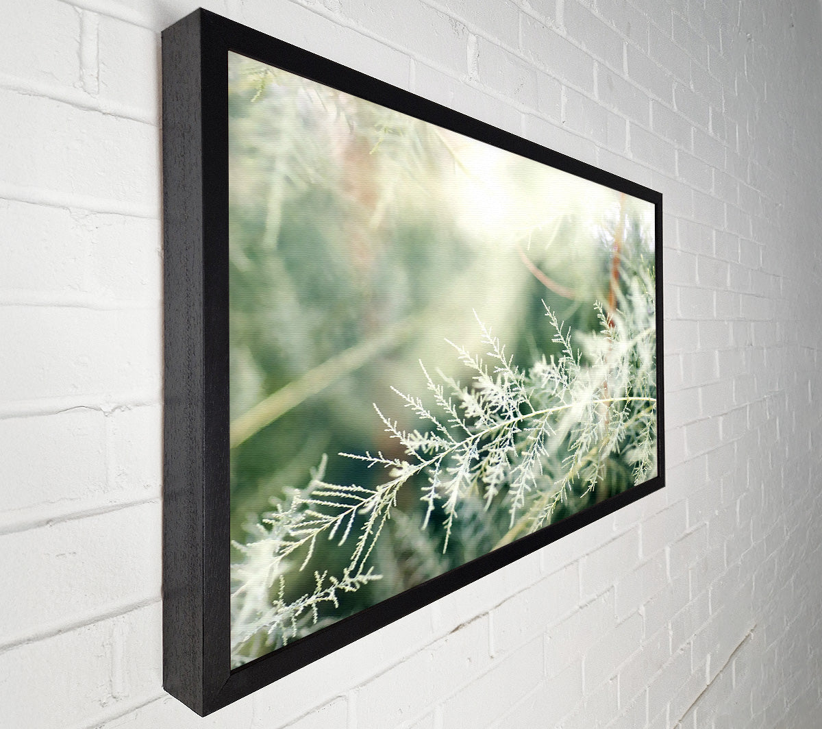 Winter Snow Leaves Canvas Wall Art