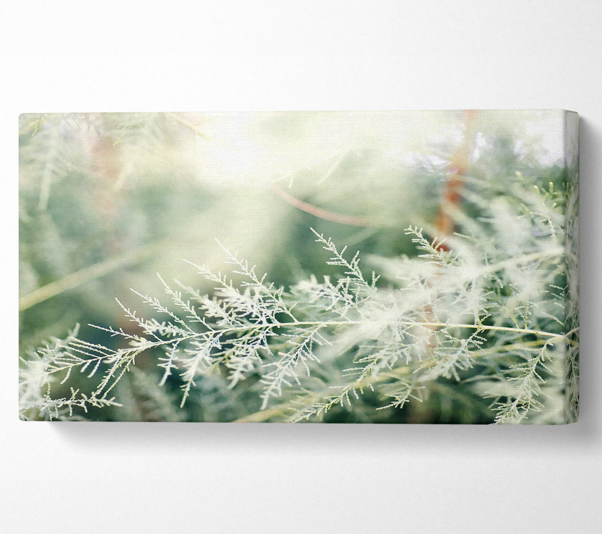 Winter Snow Leaves Canvas Wall Art