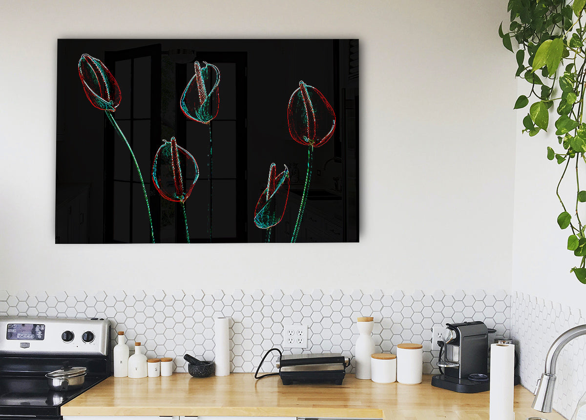 Abstarct Neon Floral 02