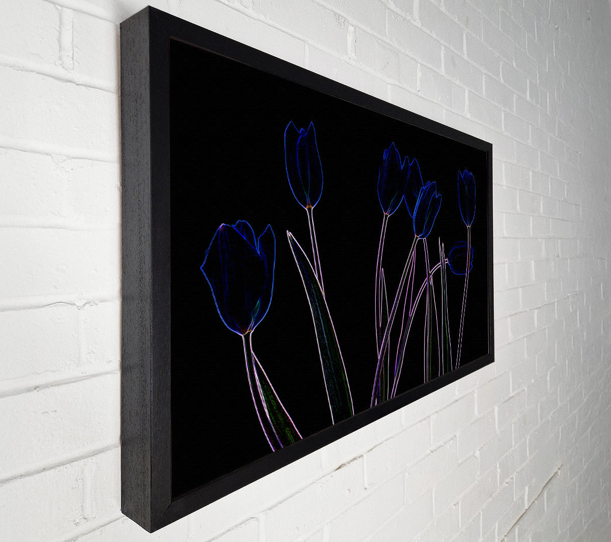 Abstarct Neon Floral 23 Canvas Art