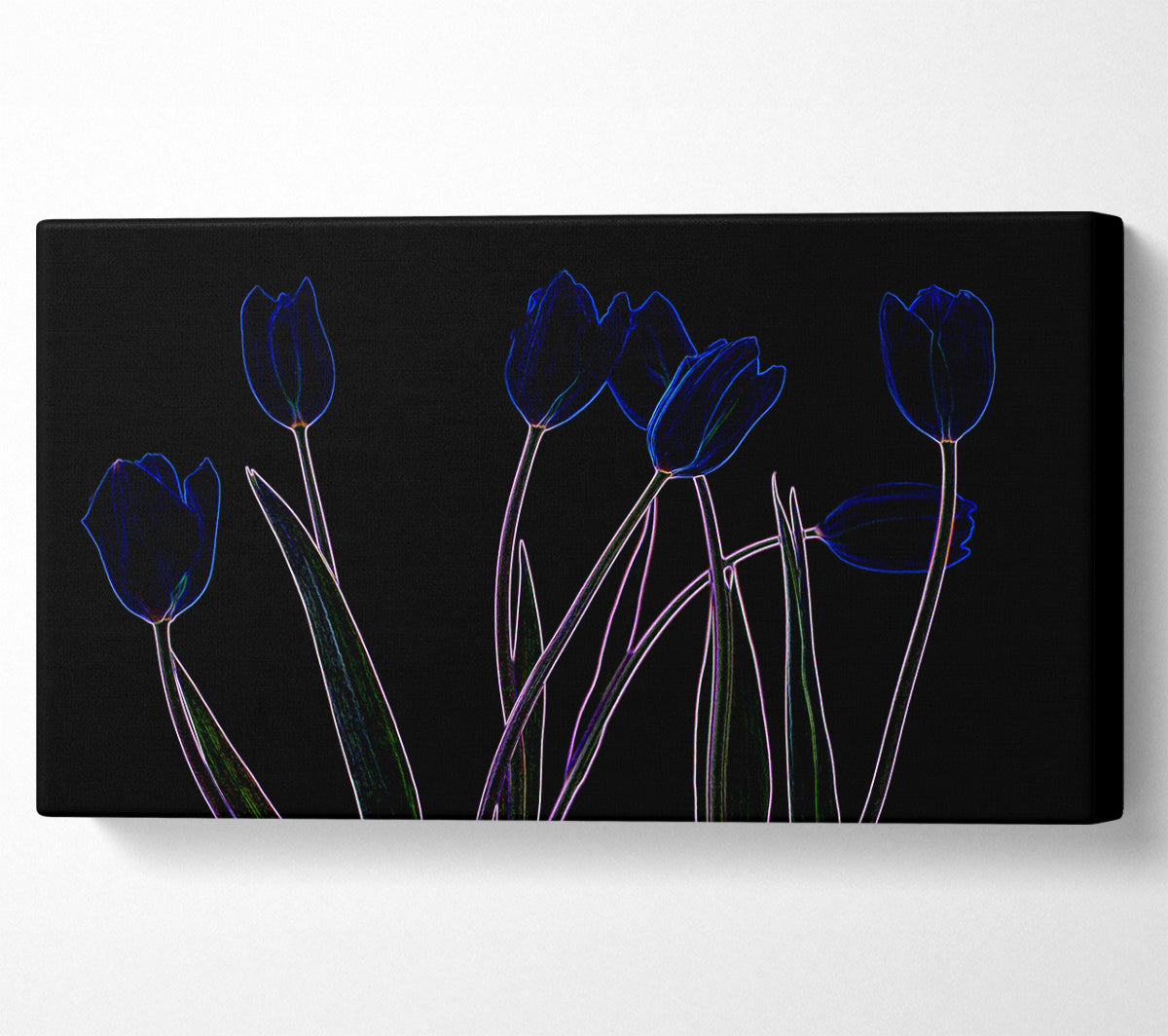 Abstarct Neon Floral 23 Canvas Art