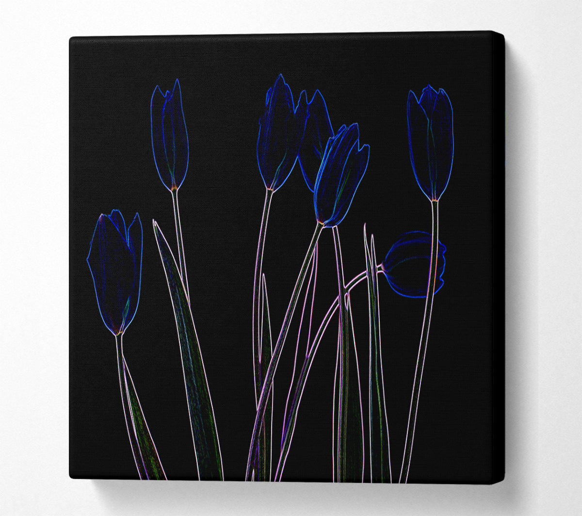 Abstarct Neon Floral 23 Canvas Art