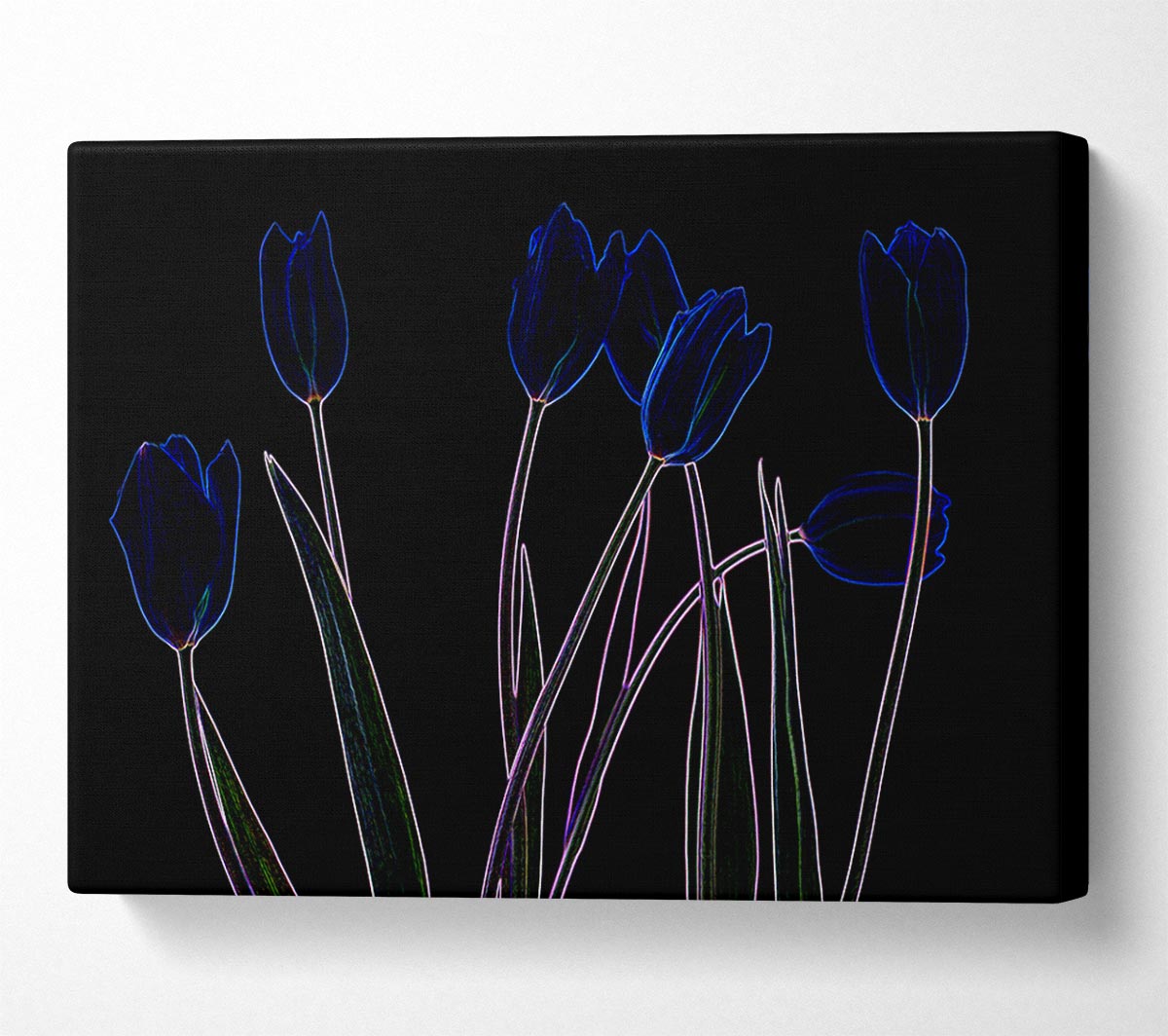 Abstarct Neon Floral 23 Canvas Art