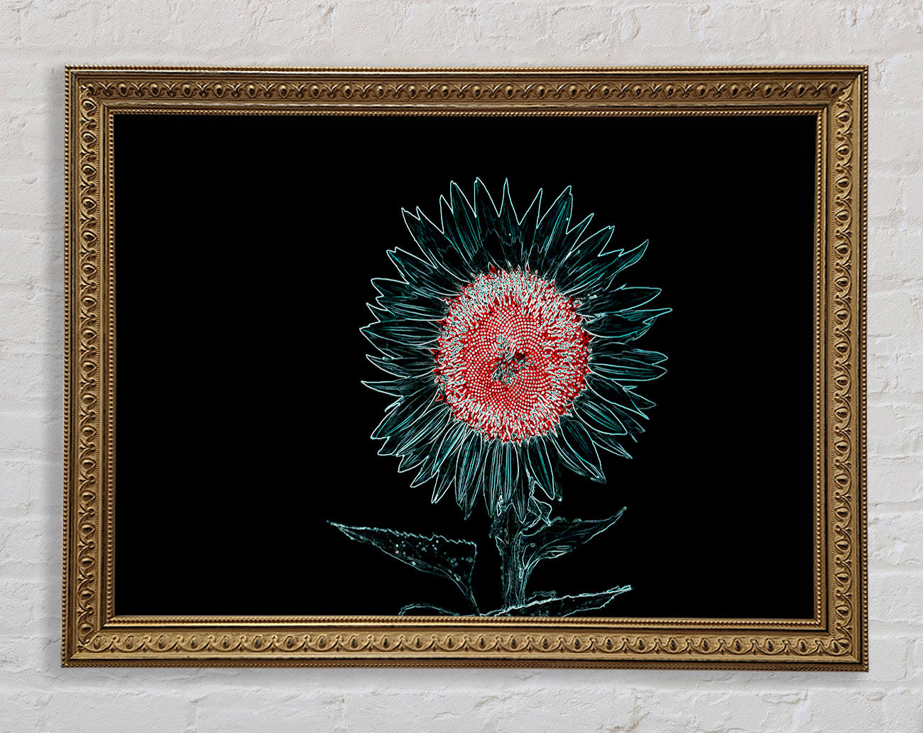 Abstract Neon Floral 20 Framed Print