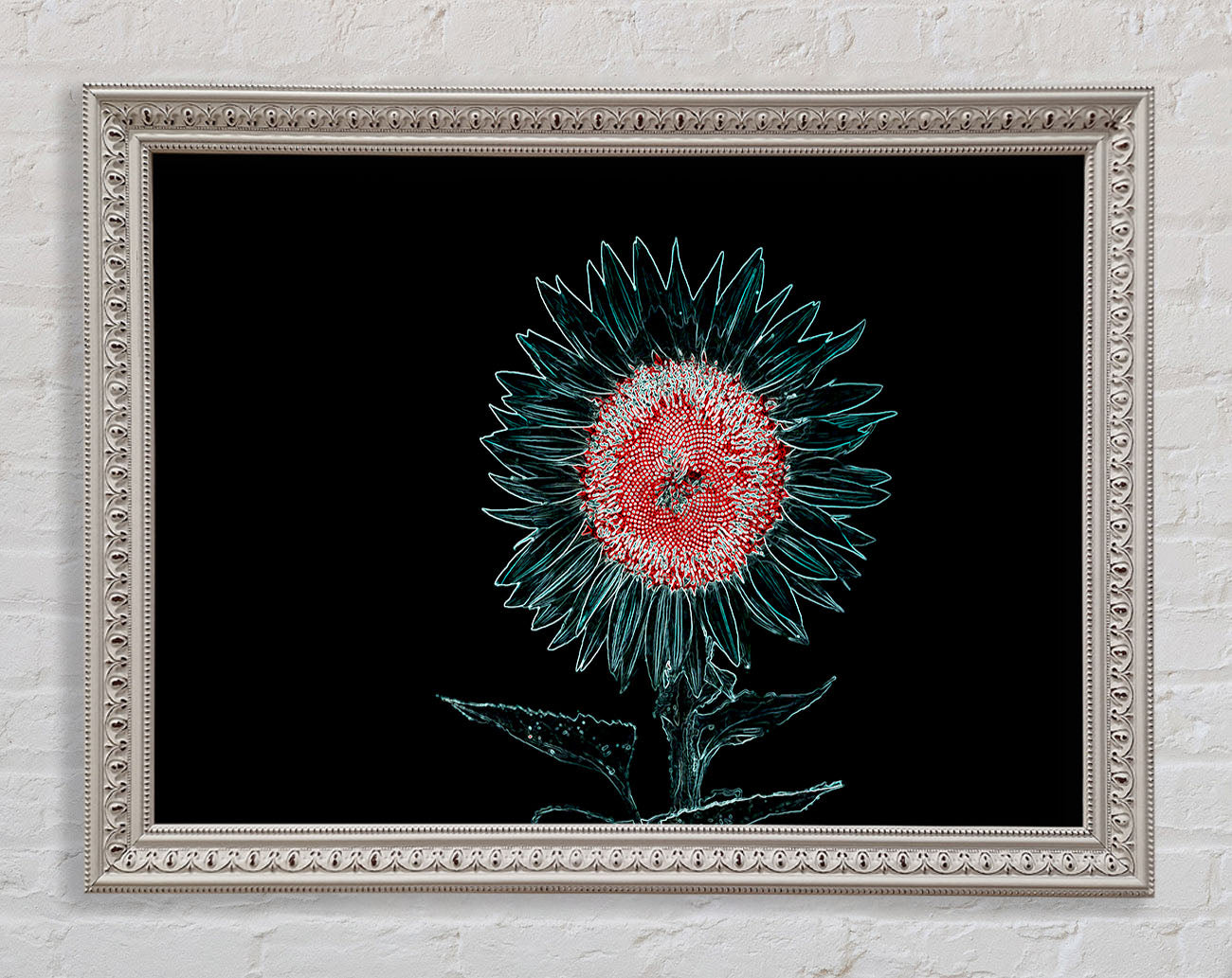 Abstract Neon Floral 20 Framed Print