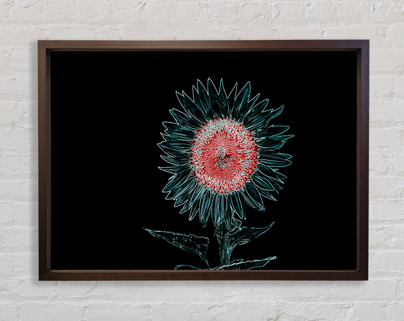 Abstract Neon Floral 20 Framed Print