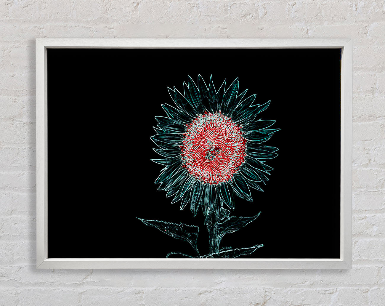 Abstract Neon Floral 20 Framed Print
