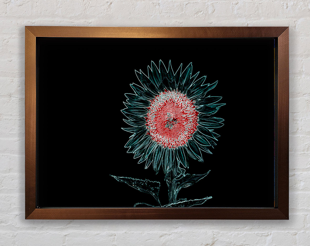 Abstract Neon Floral 20 Framed Print