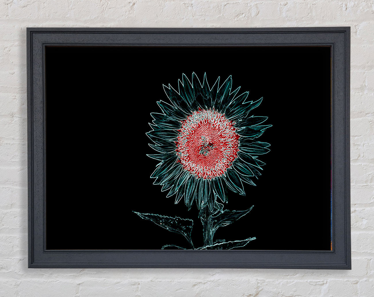 Abstract Neon Floral 20 Framed Print
