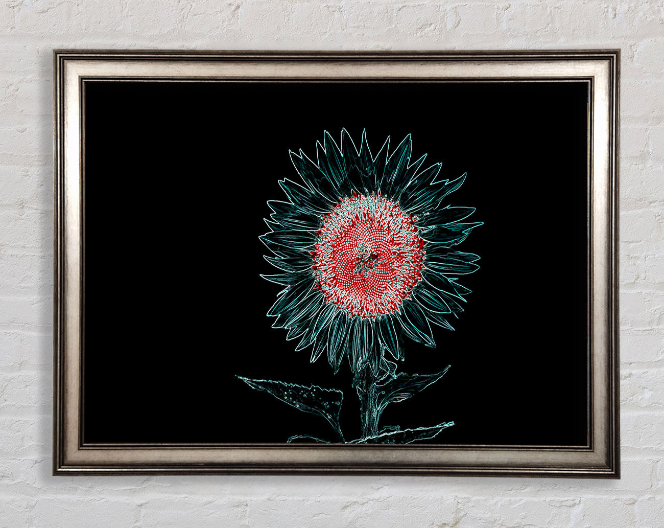 Abstract Neon Floral 20 Framed Print