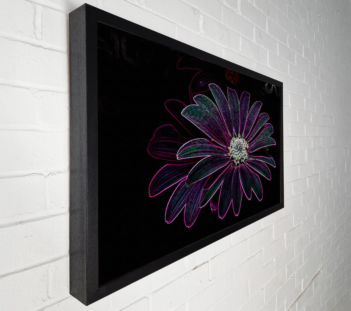 Abstarct Neon Floral 14 Canvas Art