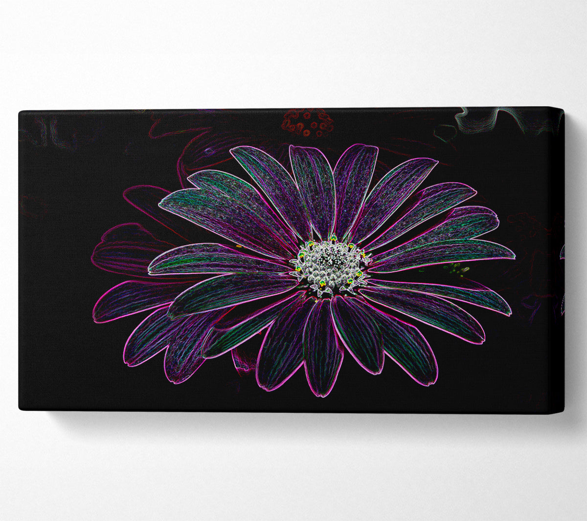 Abstarct Neon Floral 14 Canvas Art
