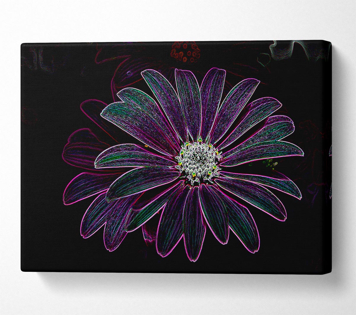 Abstarct Neon Floral 14 Canvas Art
