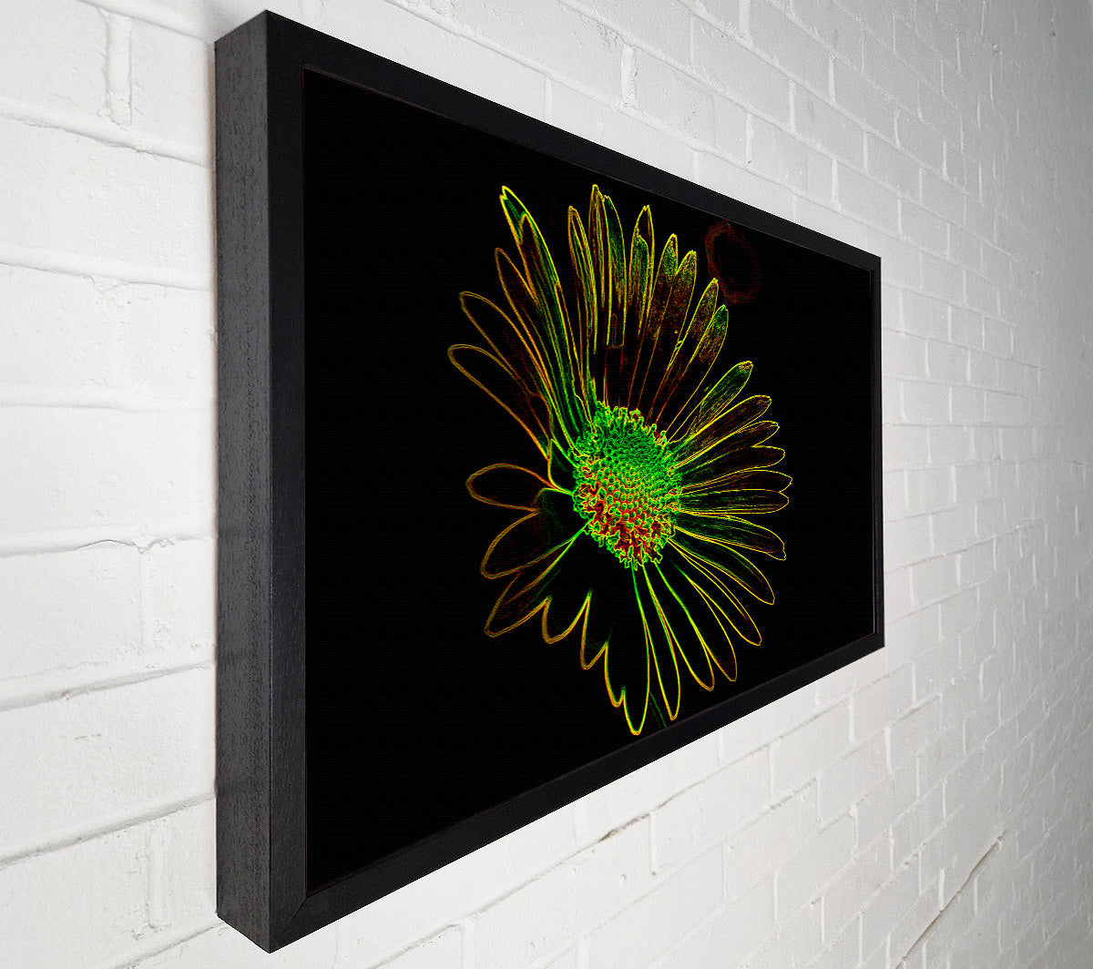 Abstarct Neon Floral 13 Canvas Print