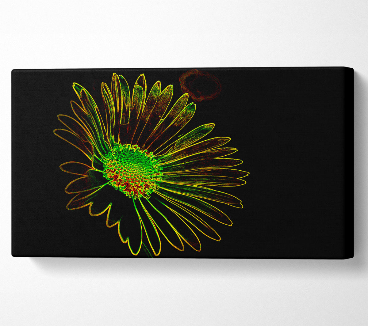 Abstarct Neon Floral 13 Canvas Print