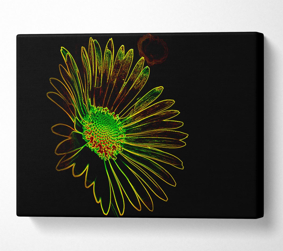 Abstarct Neon Floral 13 Canvas Print