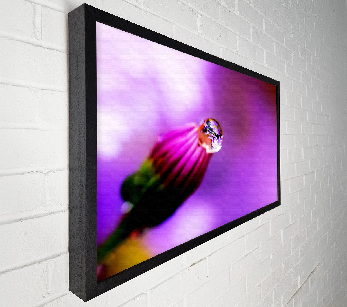 Purple Water Drop Reflection Canvas Wall Art