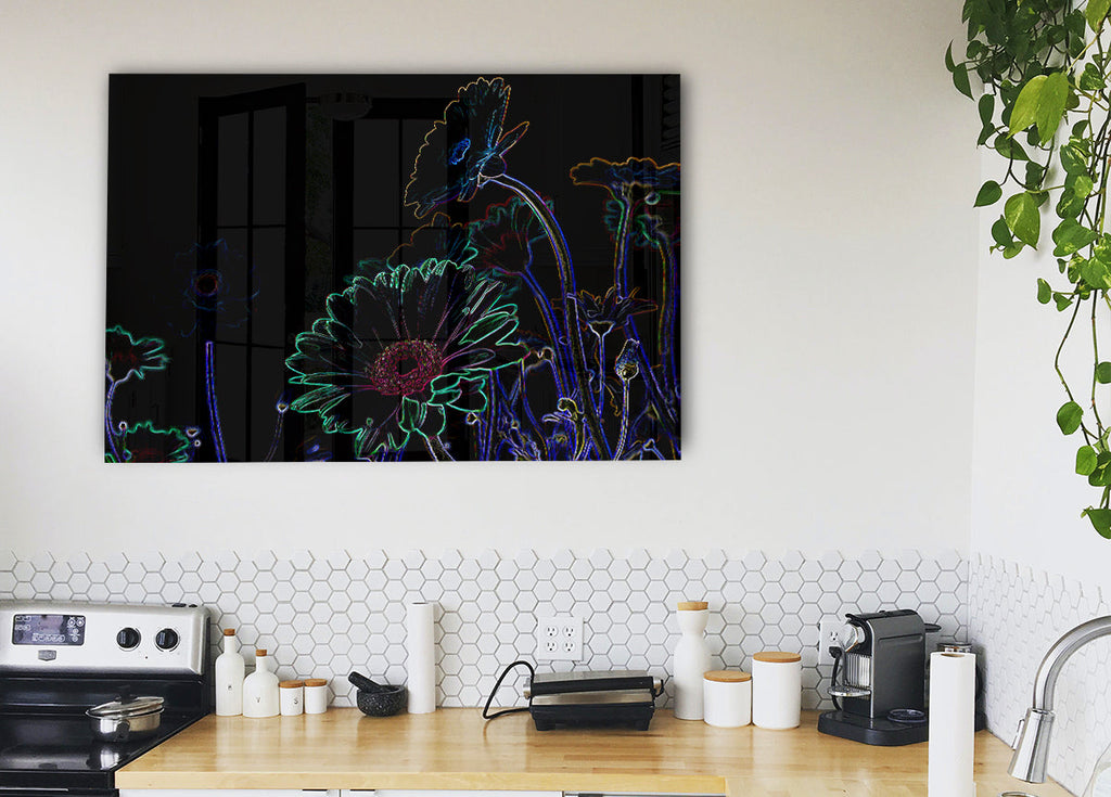 Abstarct Neon Floral 04