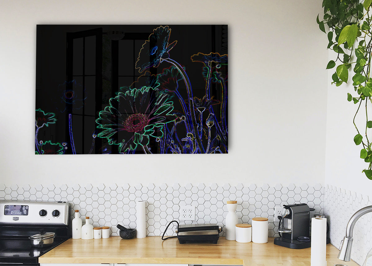 Abstarct Neon Floral 04