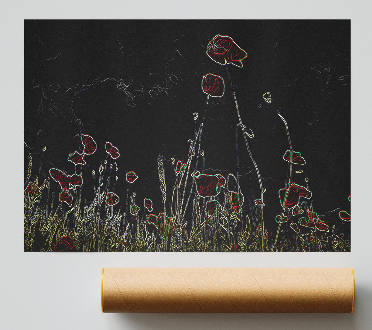 Abstarct Neon Floral 17 Giclee Print