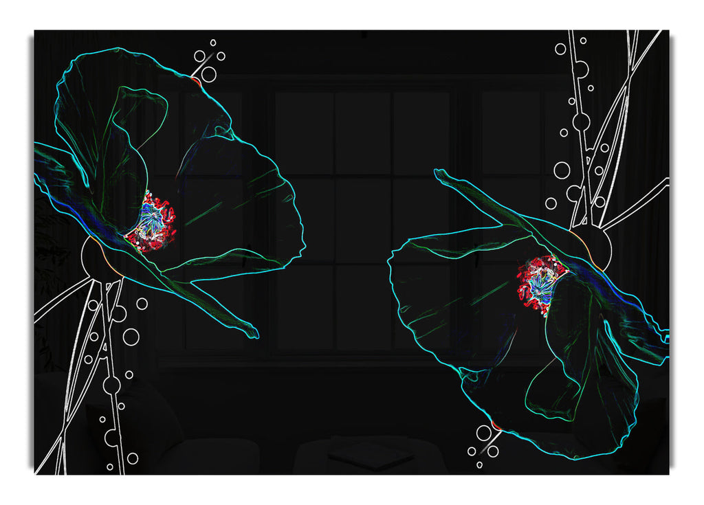 Abstarct Neon Floral 09