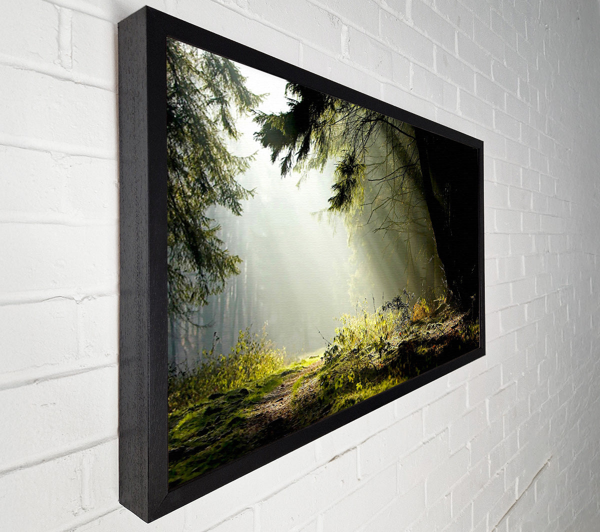 Sun Beam Through The Pass Canvas Wall Art