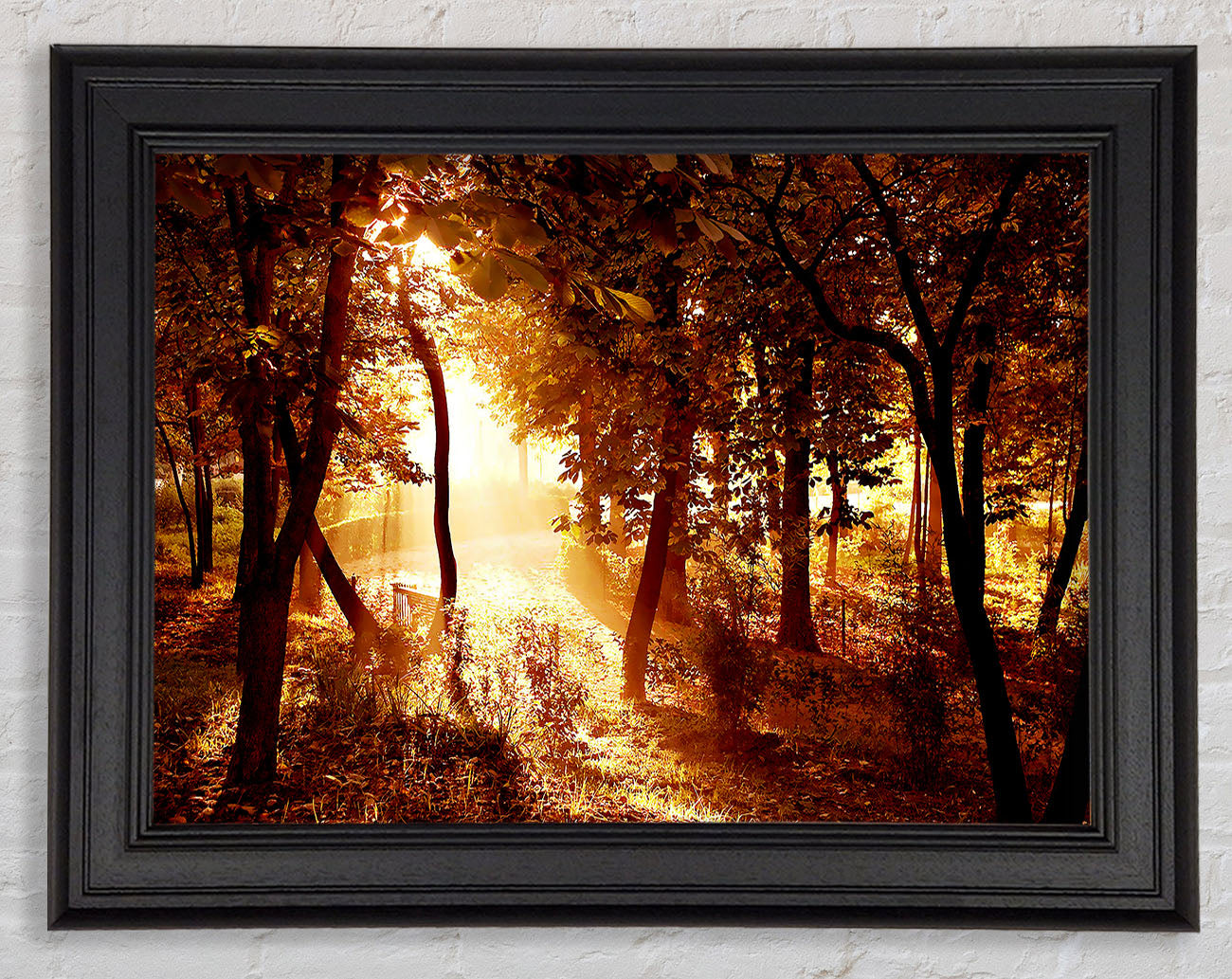 Ochre Forest Framed Print