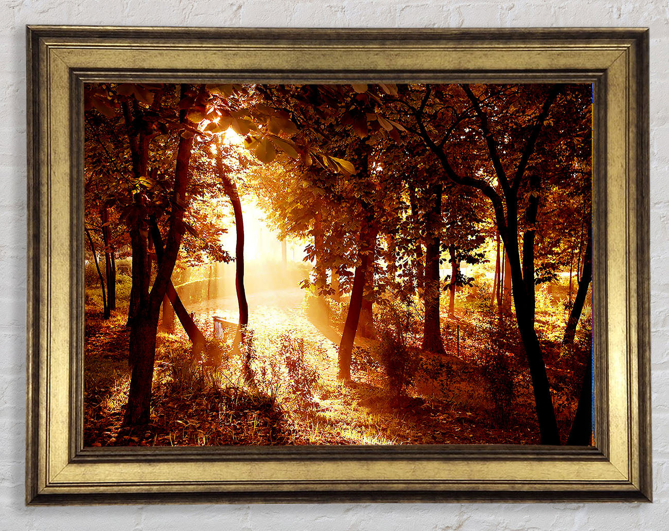 Ochre Forest Framed Print