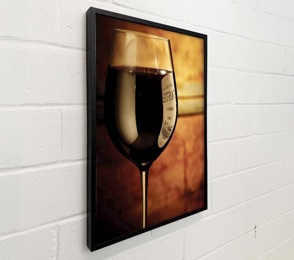 A Glass Of Dark Red Wine