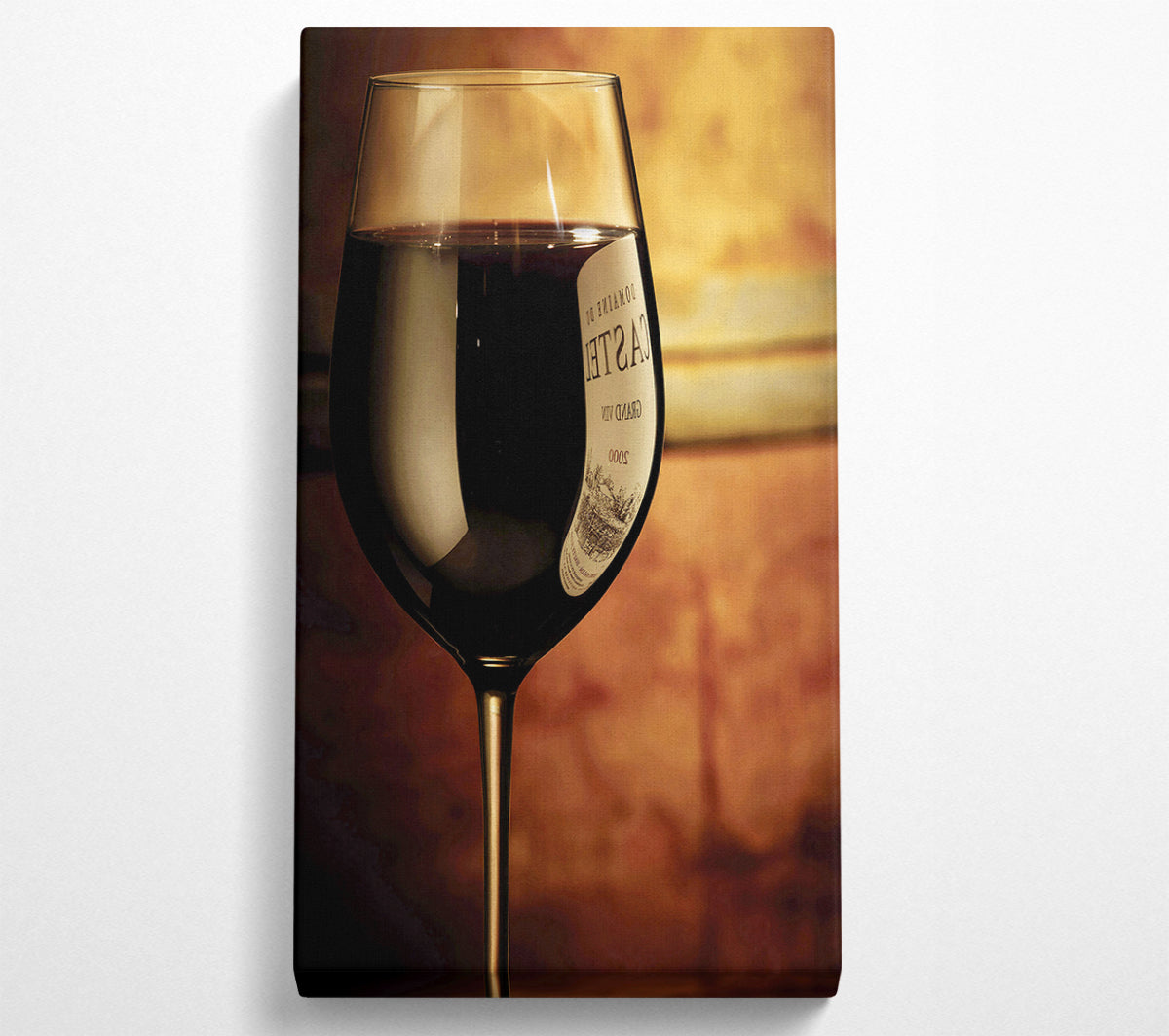 A Glass Of Dark Red Wine Canvas Print