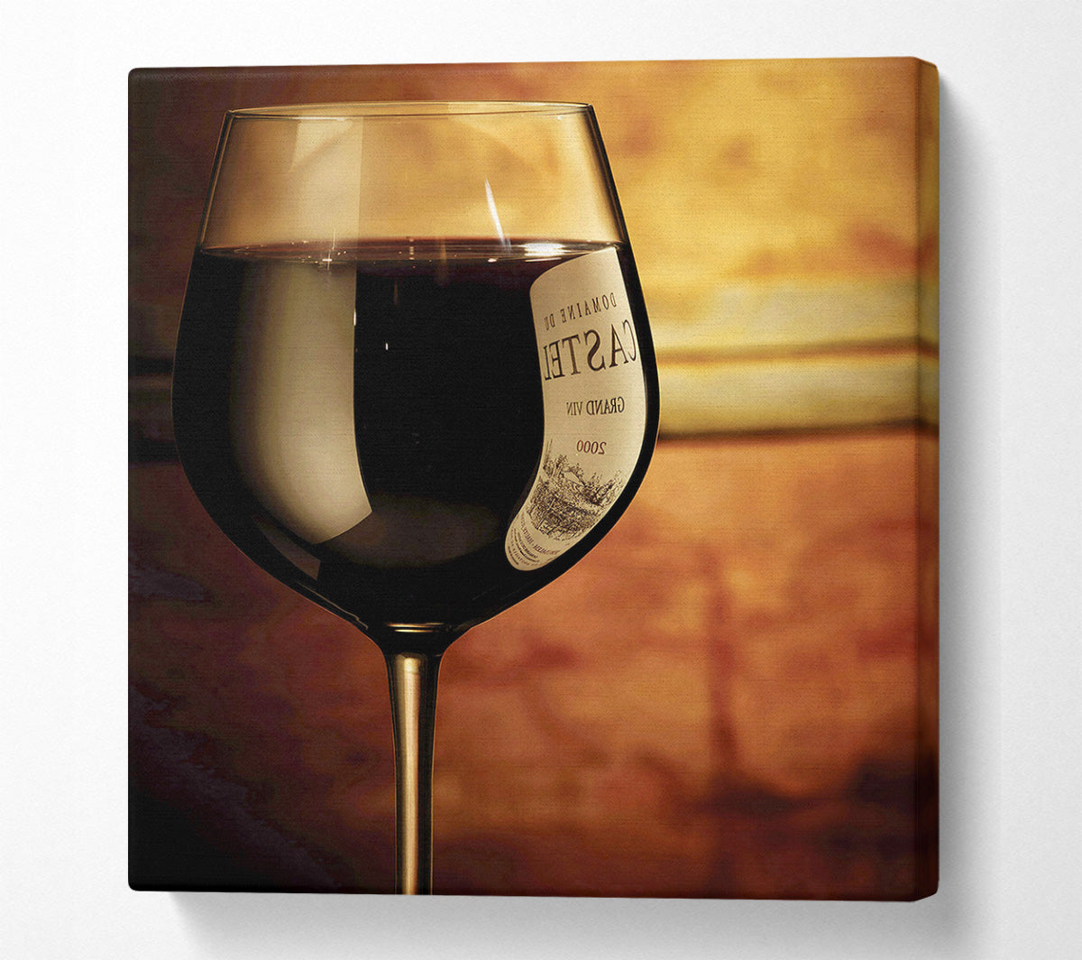 A Glass Of Dark Red Wine Canvas Print
