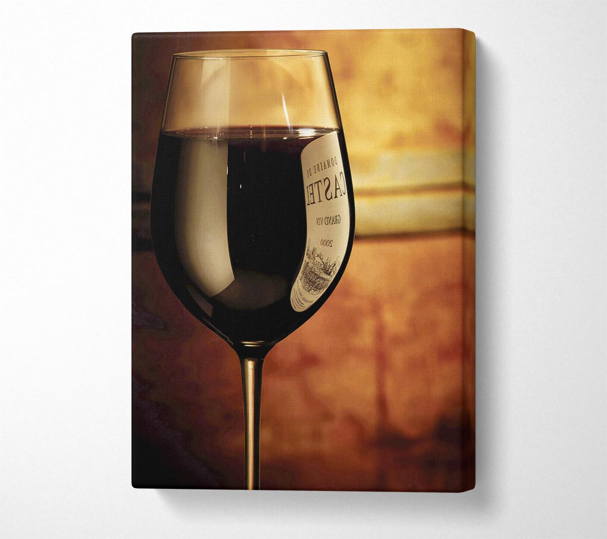 A Glass Of Dark Red Wine Canvas Print