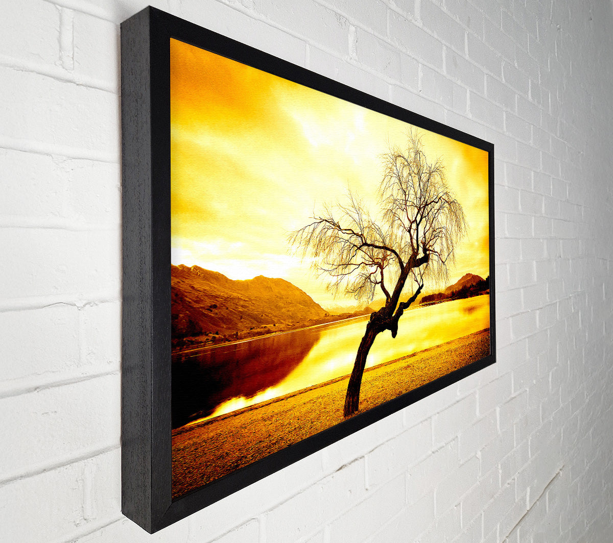 Willow Tree In Winter Canvas Wall Art