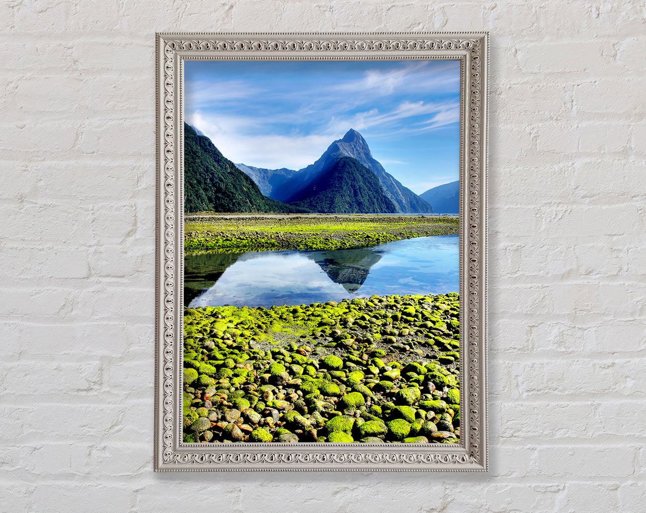 Mountain Peak Lake Framed Print