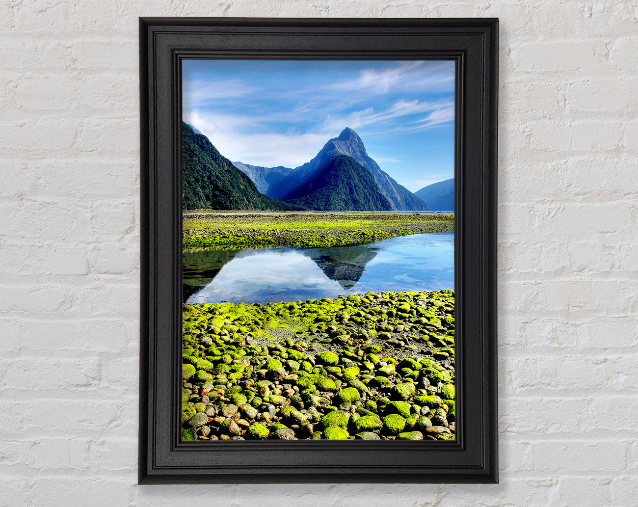 Mountain Peak Lake Framed Print