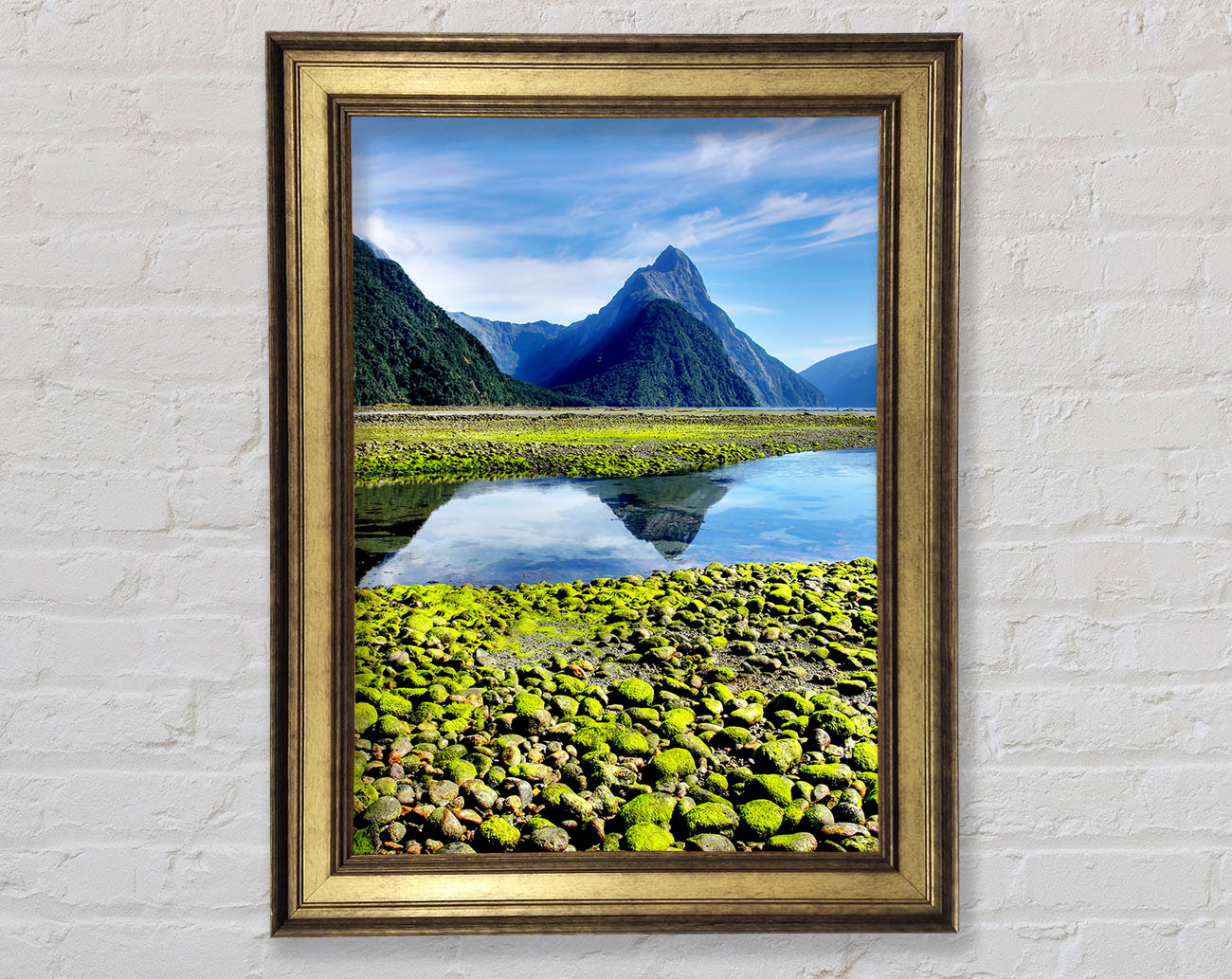 Mountain Peak Lake Framed Print