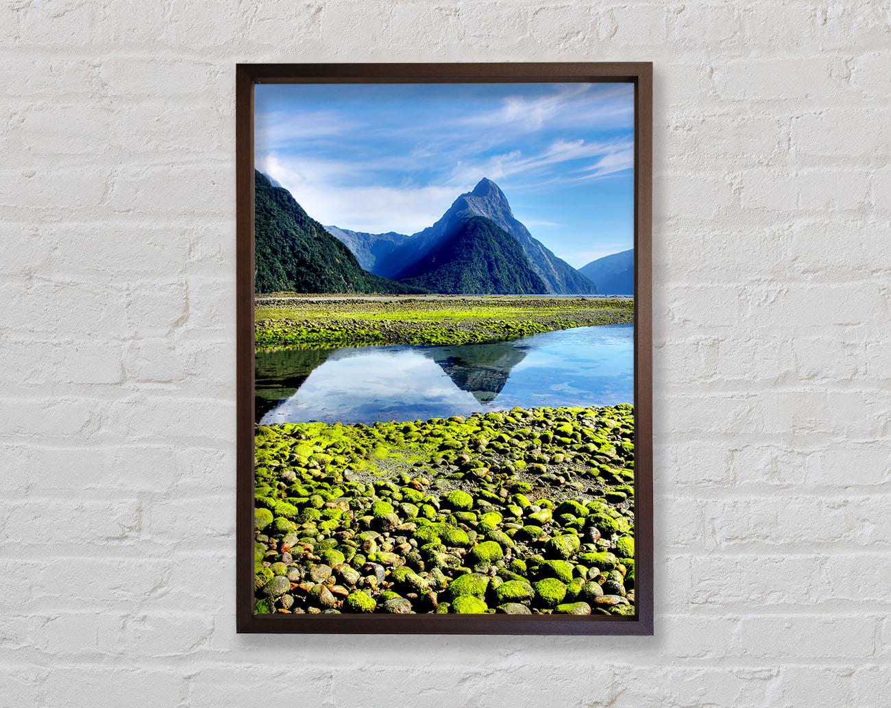 Mountain Peak Lake Framed Print