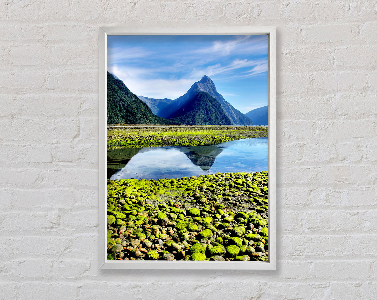 Mountain Peak Lake Framed Print
