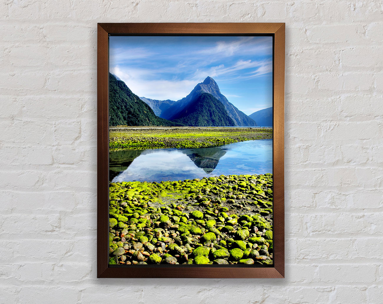 Mountain Peak Lake Framed Print
