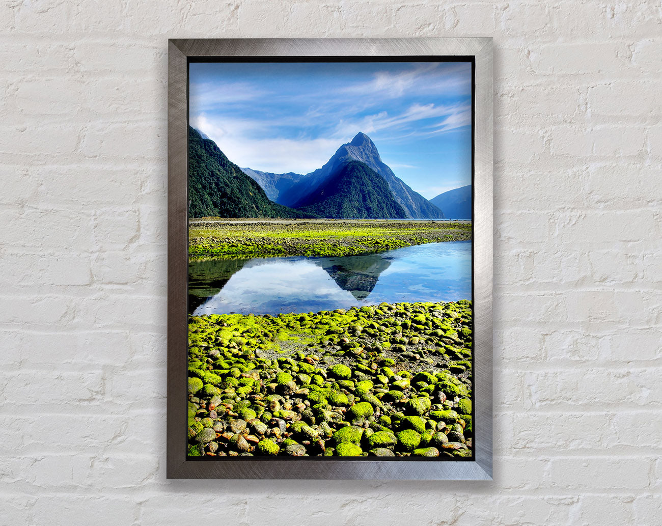 Mountain Peak Lake Framed Print