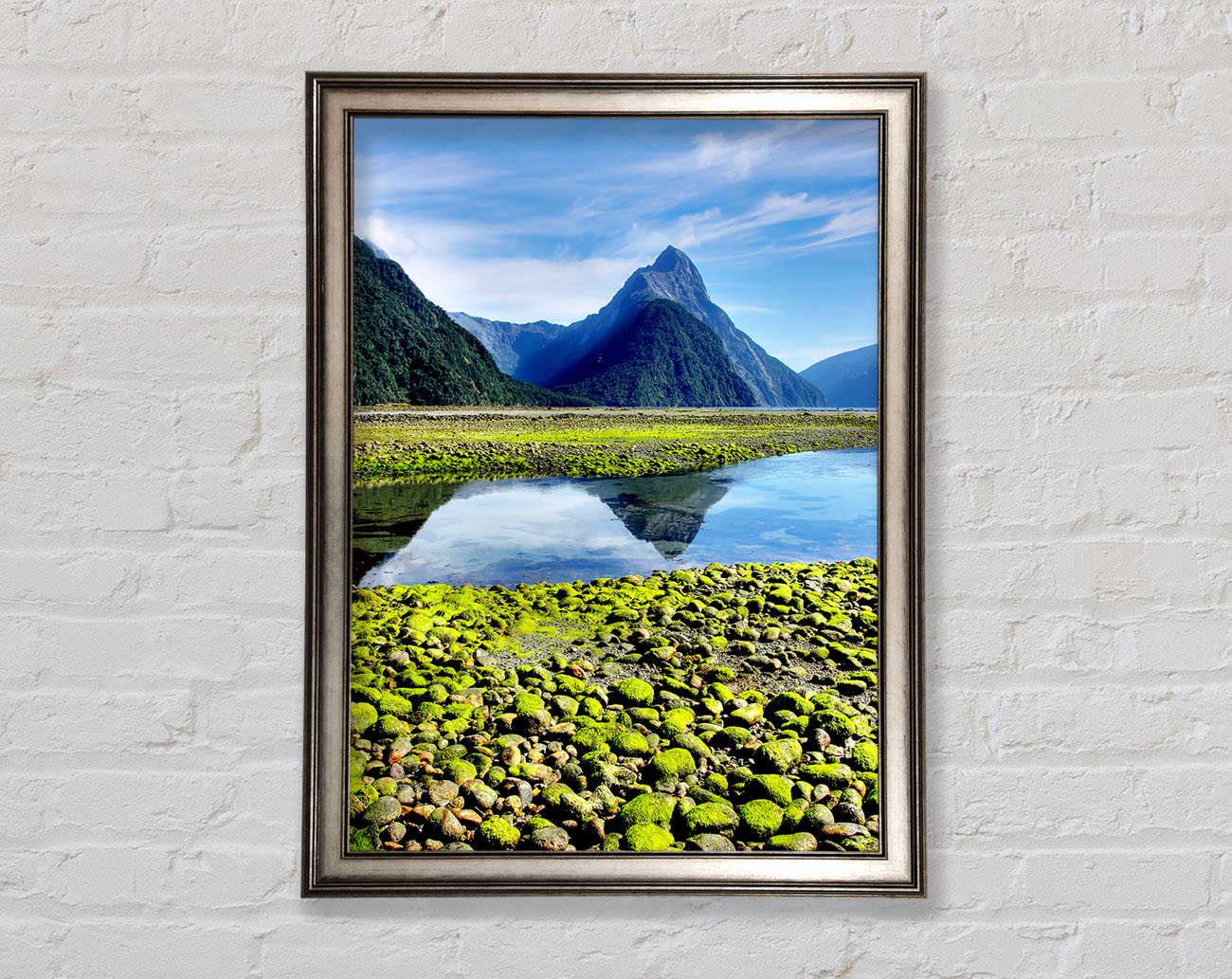 Mountain Peak Lake Framed Print