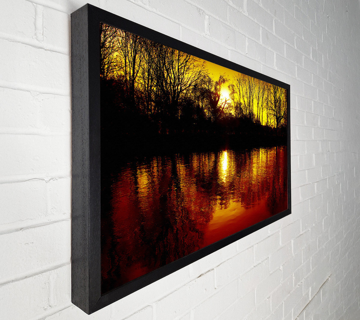 The Lake At Dusk Canvas Wall Art