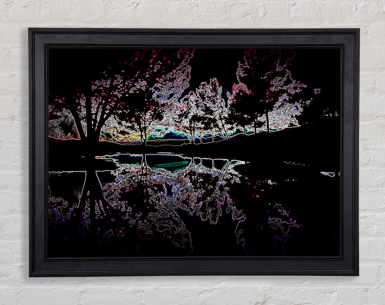 Abstract Neon Landscape 13 Framed Print