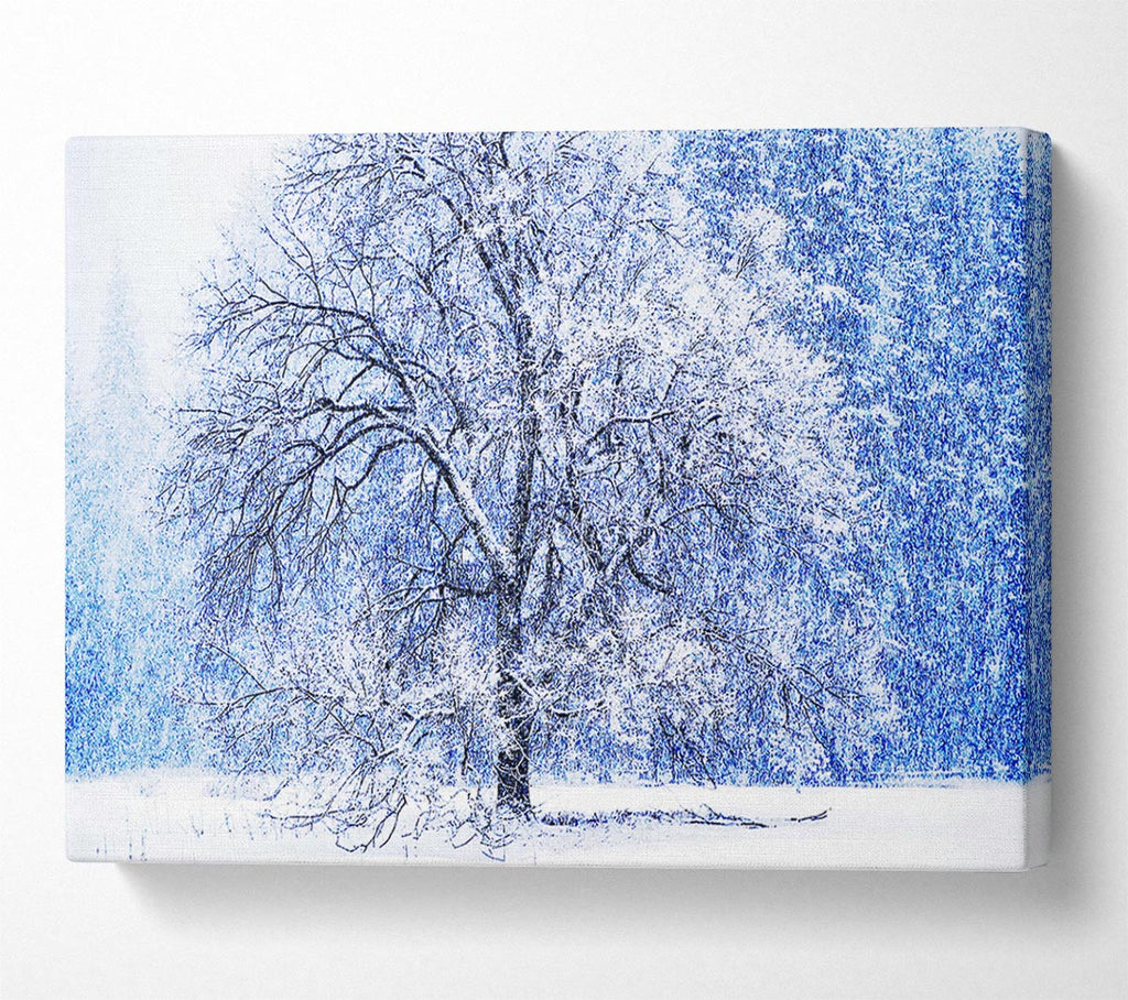 Snow Falling Canvas Wall Art