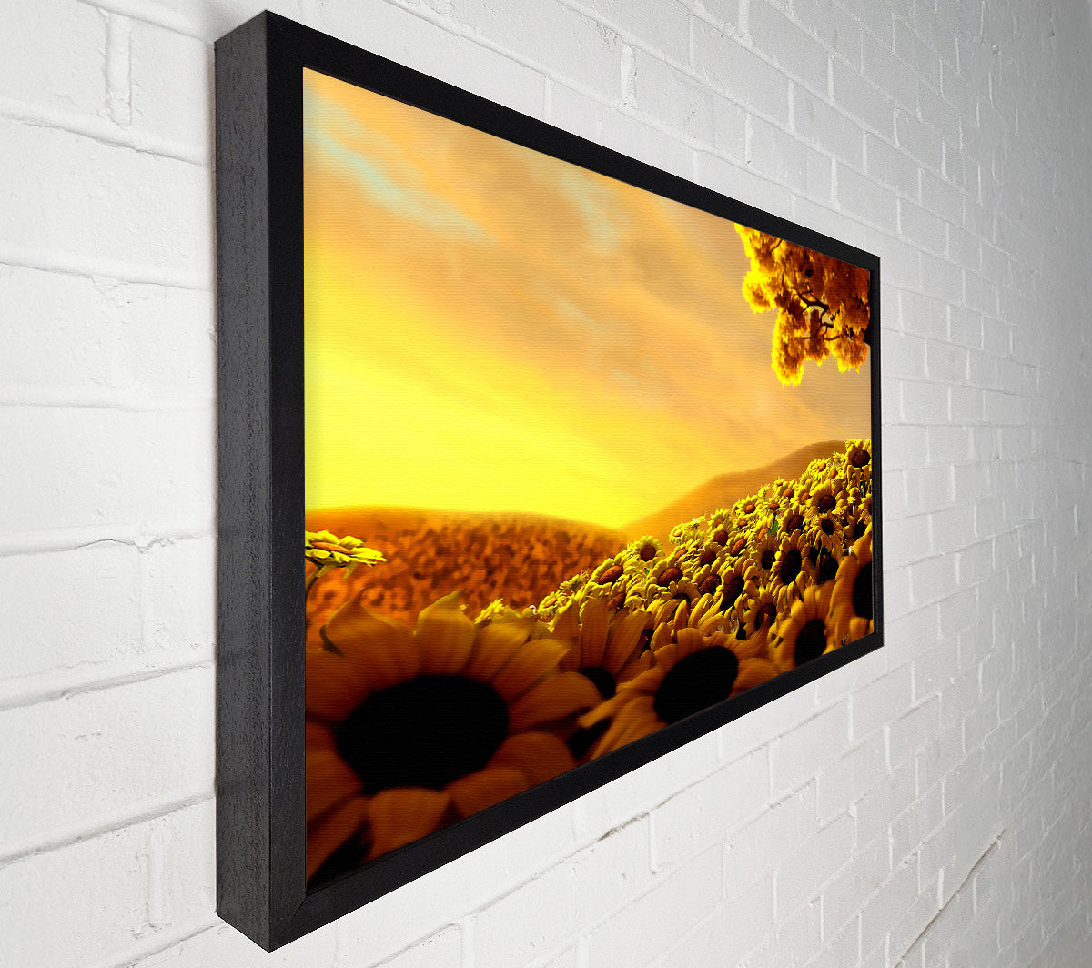 Sun Flower World Canvas Wall Art
