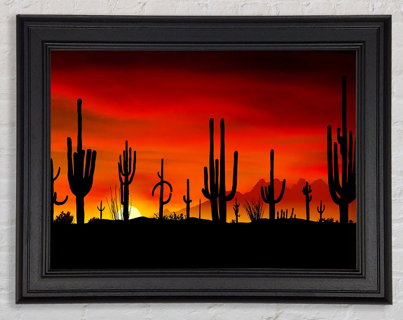 Cactus Sunset Beauty Framed Print